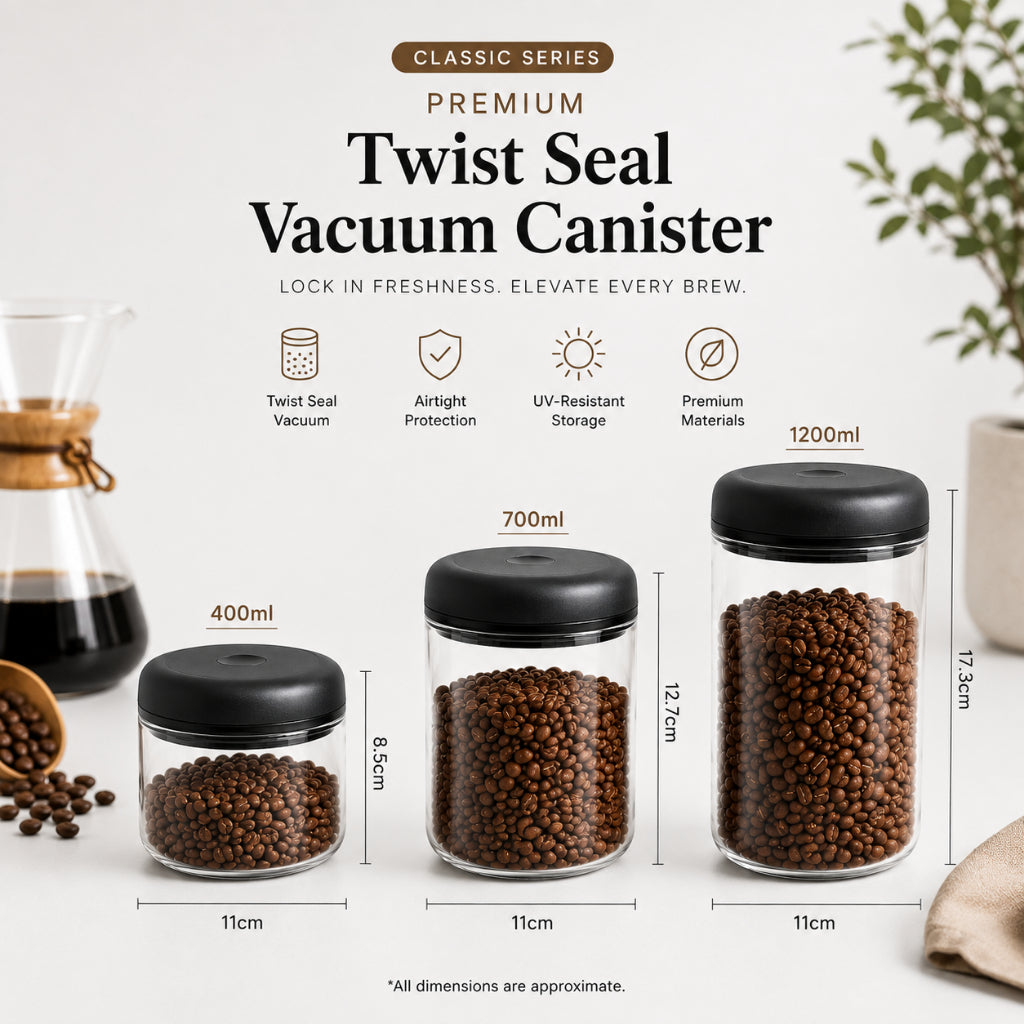 Classic Series Vacuum Canister | Airtight Twist Seal Vacuum Canister ✨