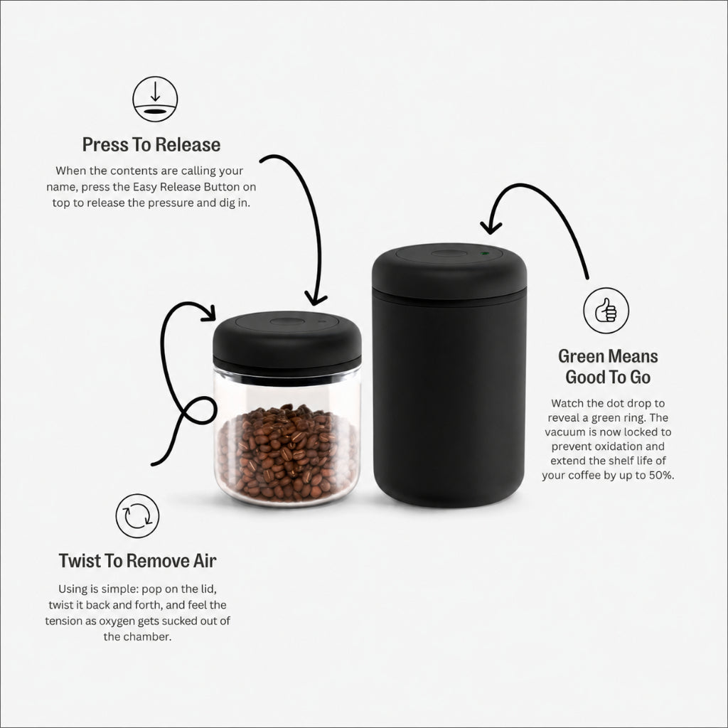 Classic Series Vacuum Canister | Airtight Twist Seal Vacuum Canister ✨