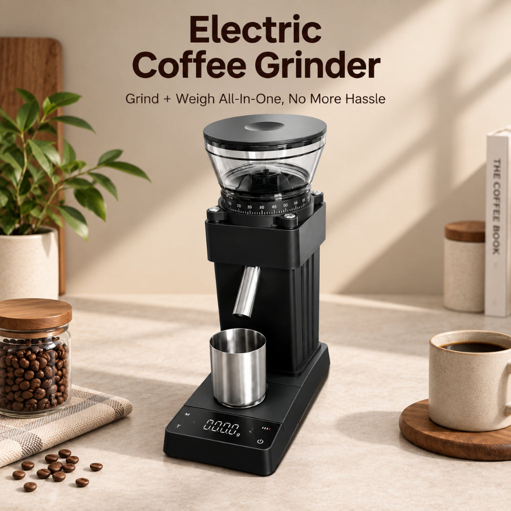Electric Portable USB Rechargeable Coffee Grinder | Grind-by-Weight Digital Scale