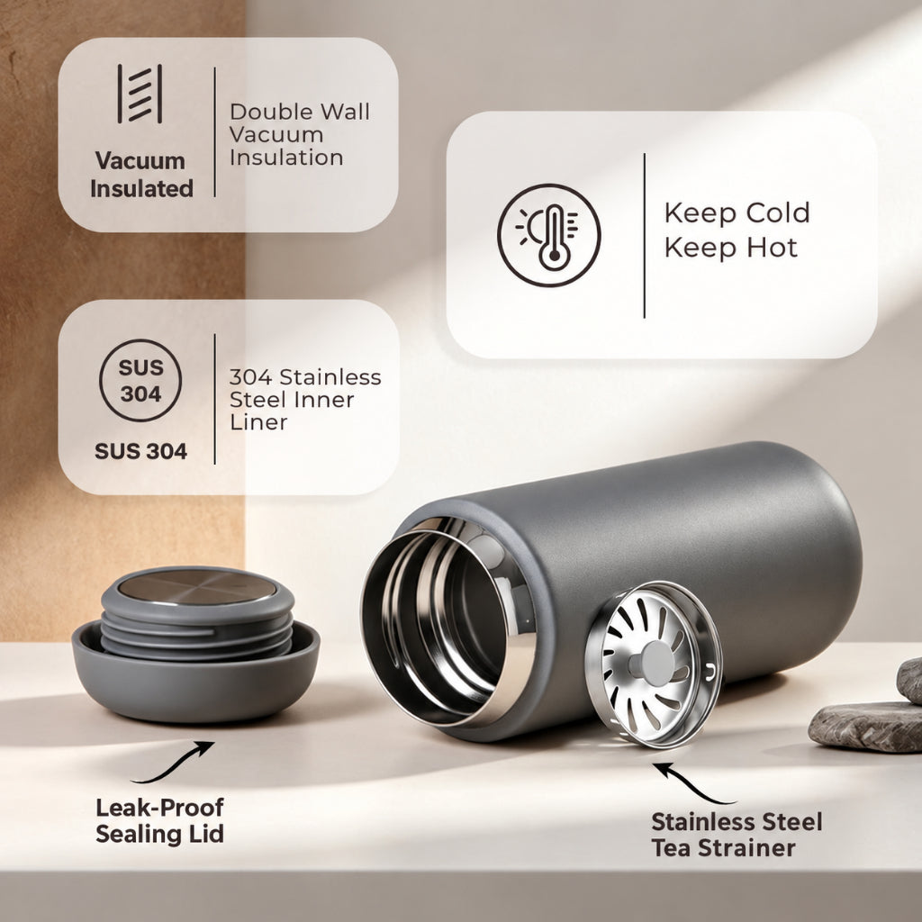 Stainless Steel Vacuum Insulated Tumbler | Hot & Cold (450ml / 16oz)