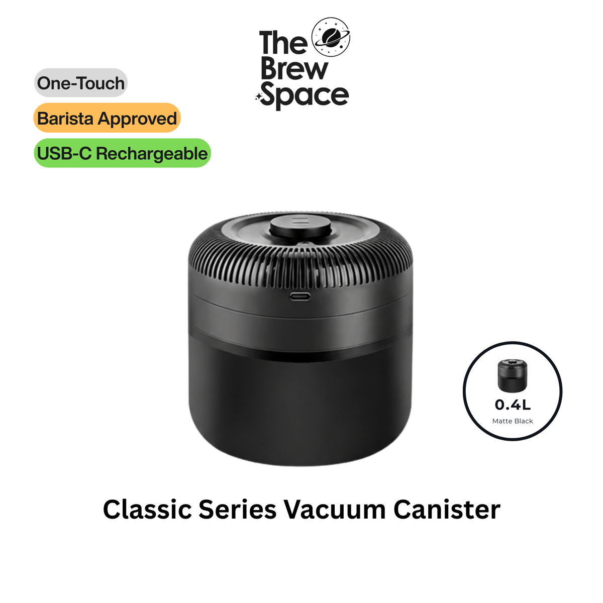 Electric Series Vacuum Canister | One-Touch Vacuum Seal